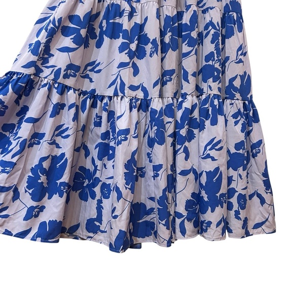 NEW Easel Floral Print Off Shoulder Challis Maxi Dress Sz S Tie Waist Sundress - Picture 6 of 10